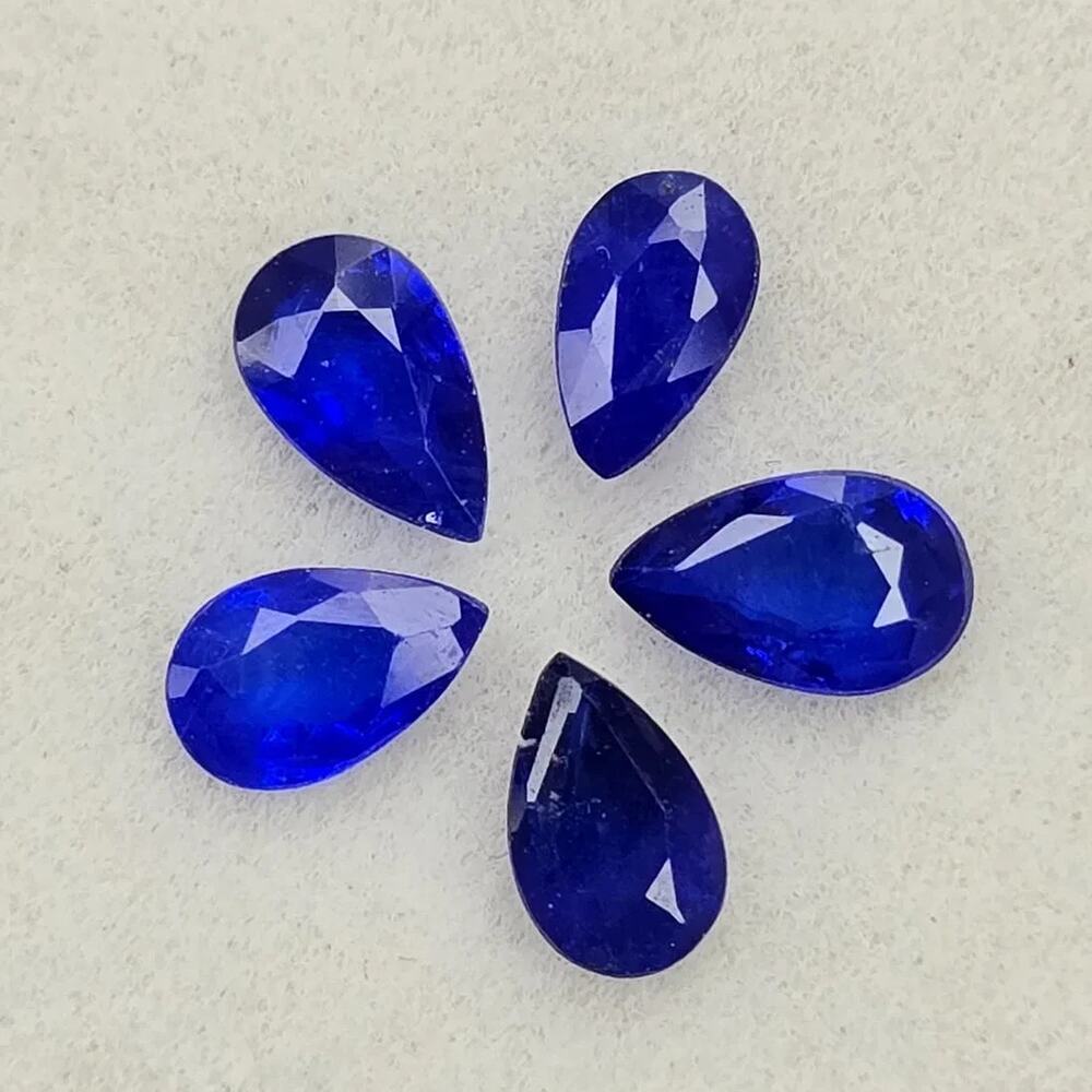 Natural Blue Spinel 1.11ct Pear Set 5x3mm Loose Gemstones